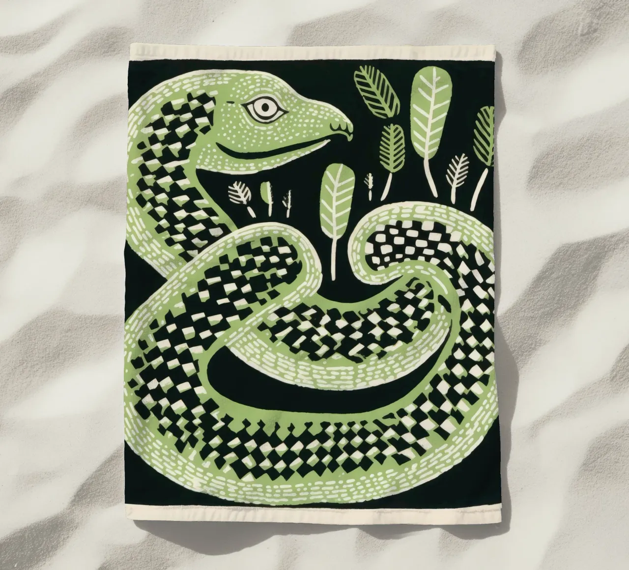 Cobra verde 2 telo mare da Minimal Animal Art
