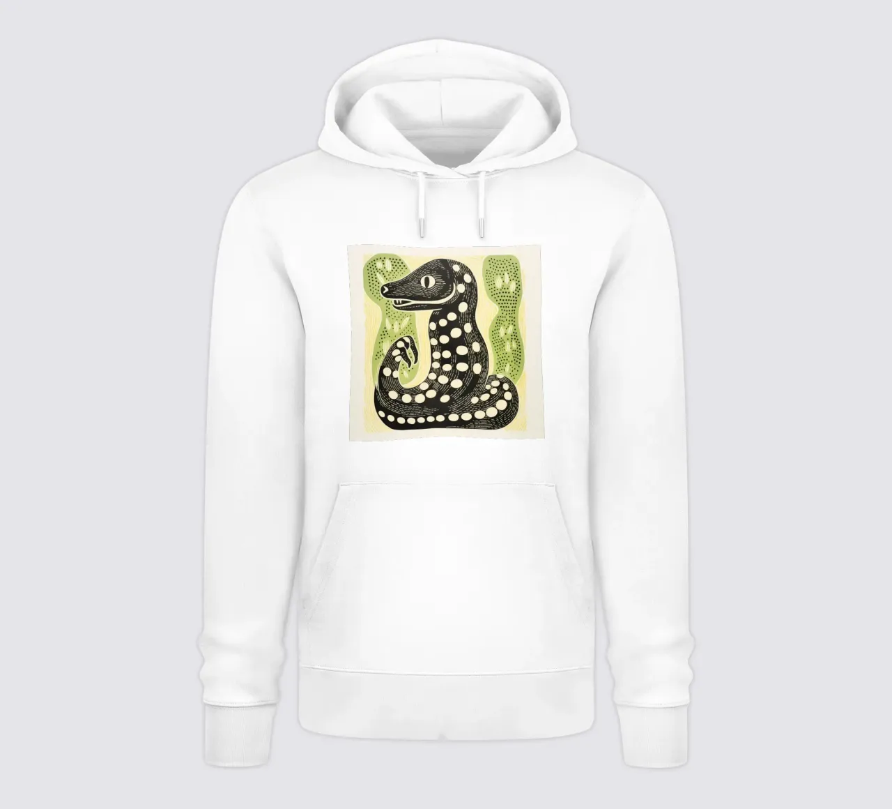 Cobra vert 3 sweat à capuche de Minimal Animal Art