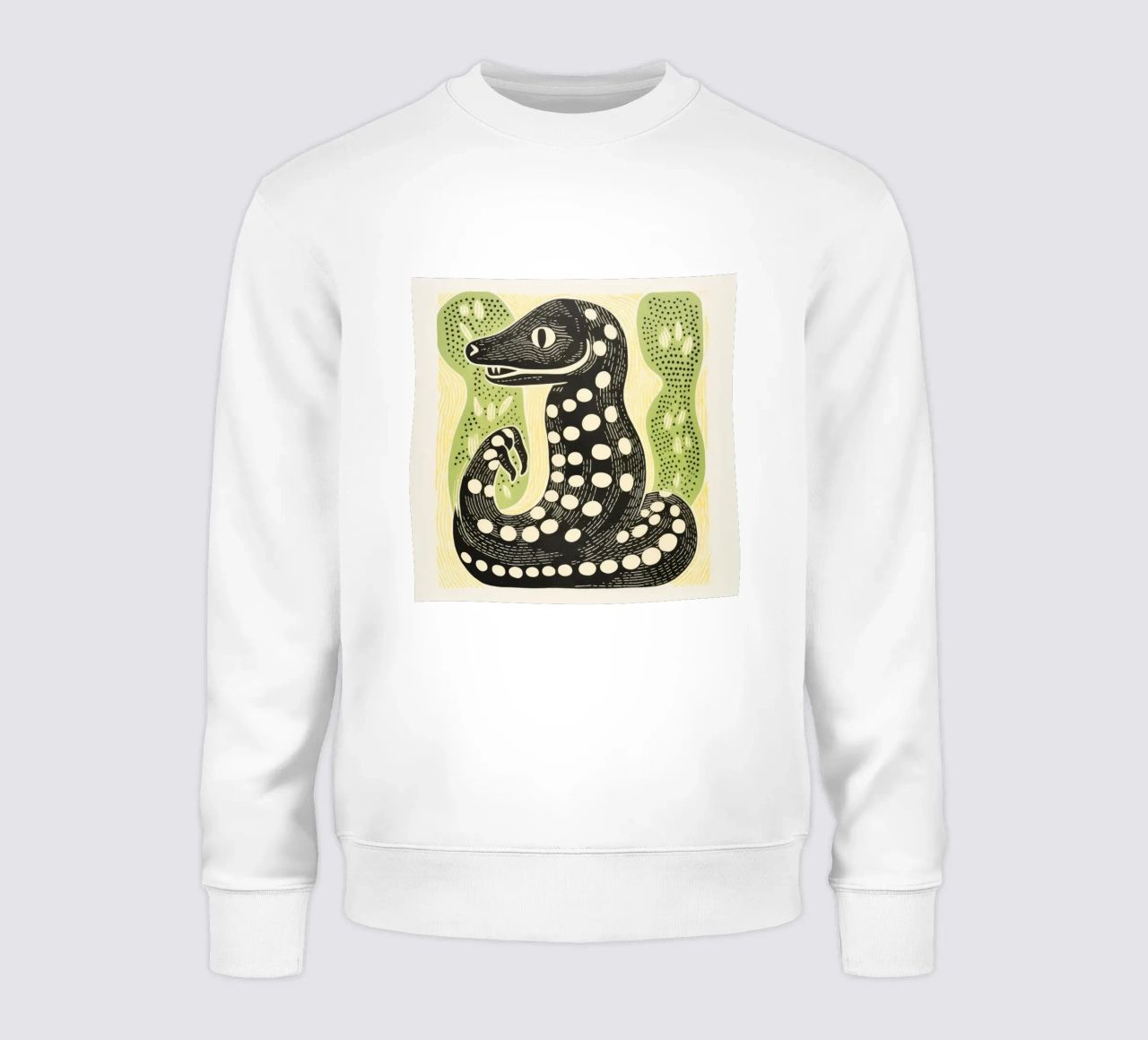 Cobra verde 3 felpa da Minimal Animal Art