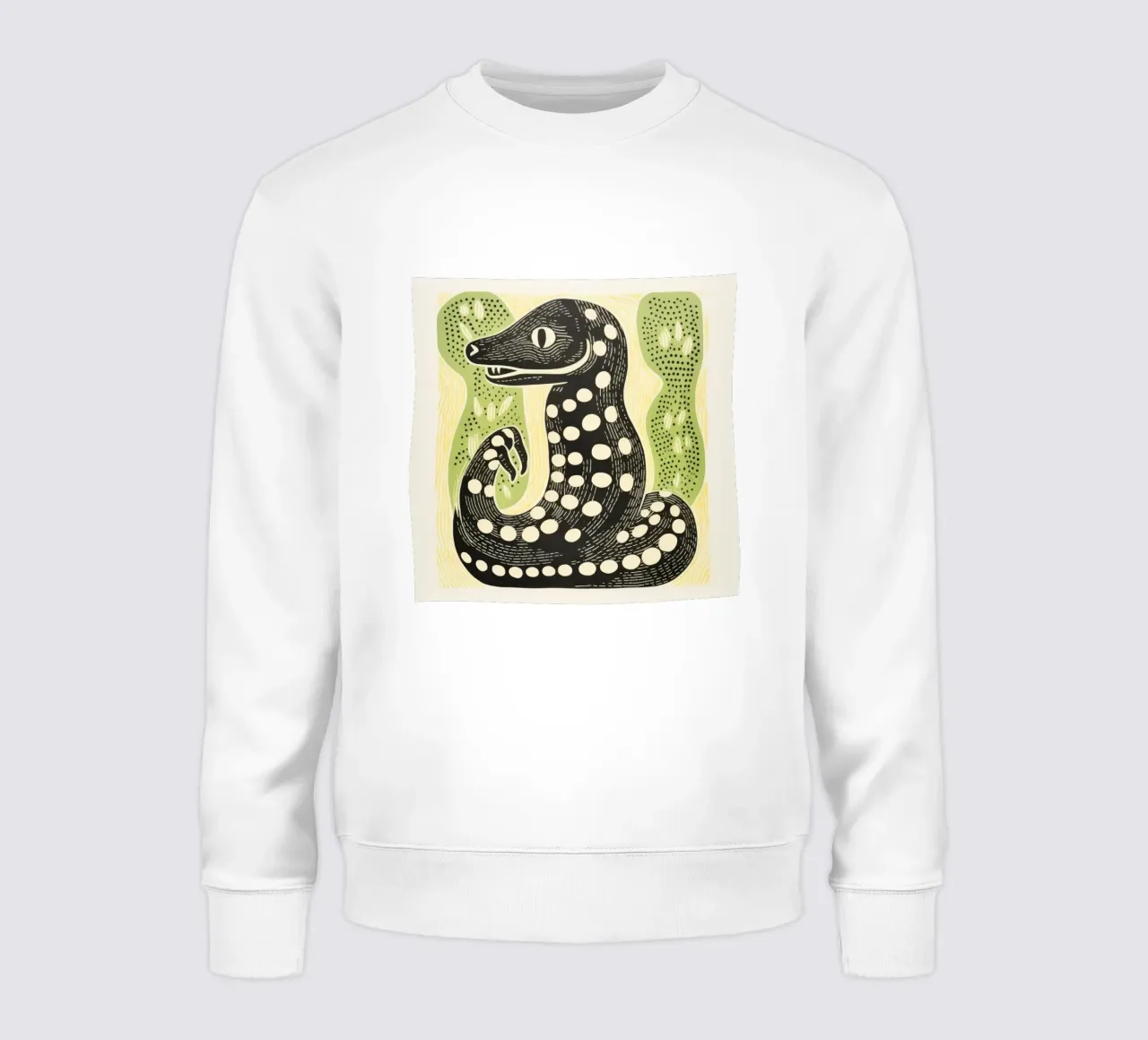 Grüne Kobra 3 Sweatshirt von Minimal Animal Art