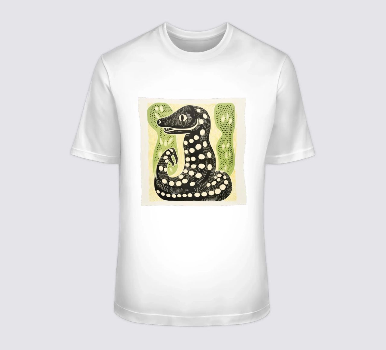 Cobra verde 3 t-shirt da Minimal Animal Art