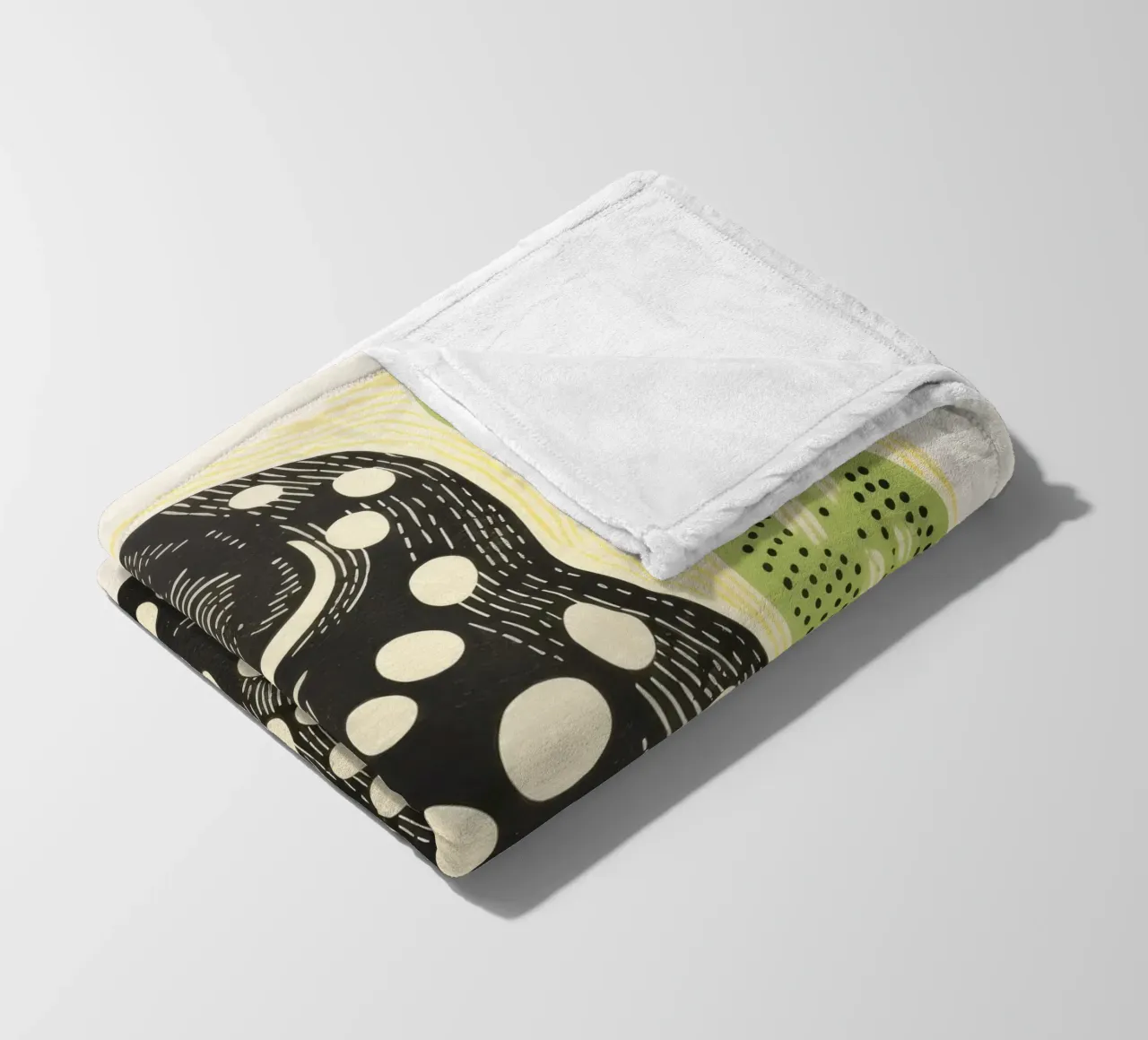 Green Cobra 3 fleece blanket by Minimal Animal Art