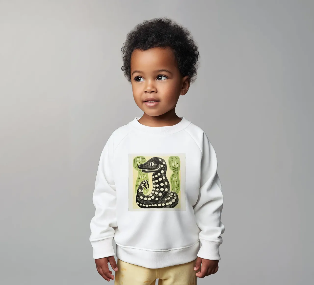 Cobra Verde 3 sudadera de bebé de Minimal Animal Art