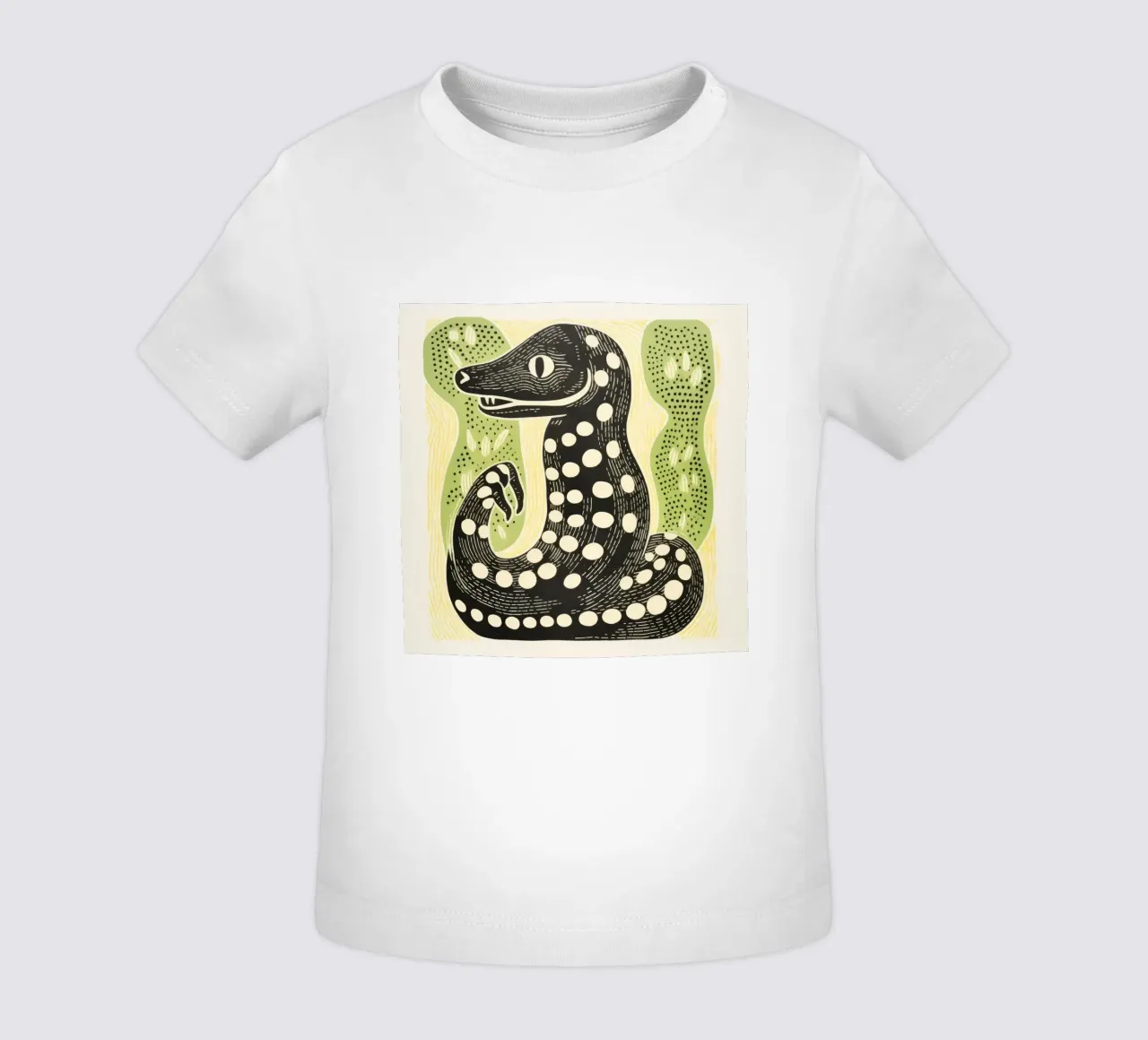 Cobra verde maglietta neonato da Minimal Animal Art
