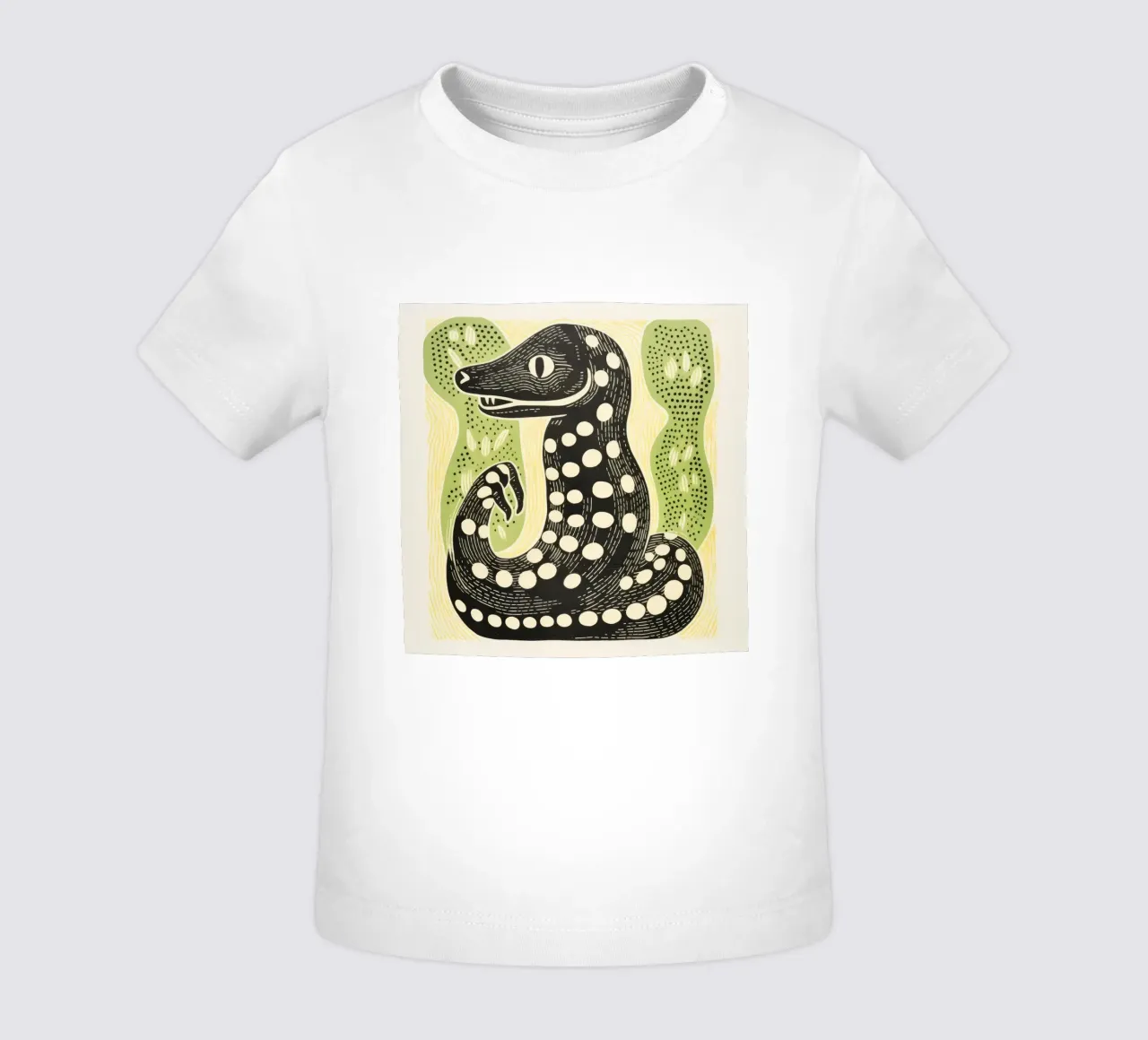 Cobra verde 3 maglietta neonato da Minimal Animal Art