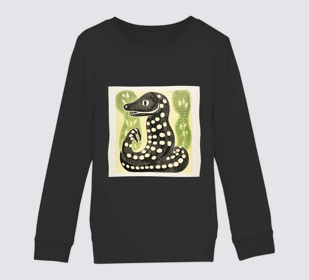 Cobra verde felpa bambino da Minimal Animal Art