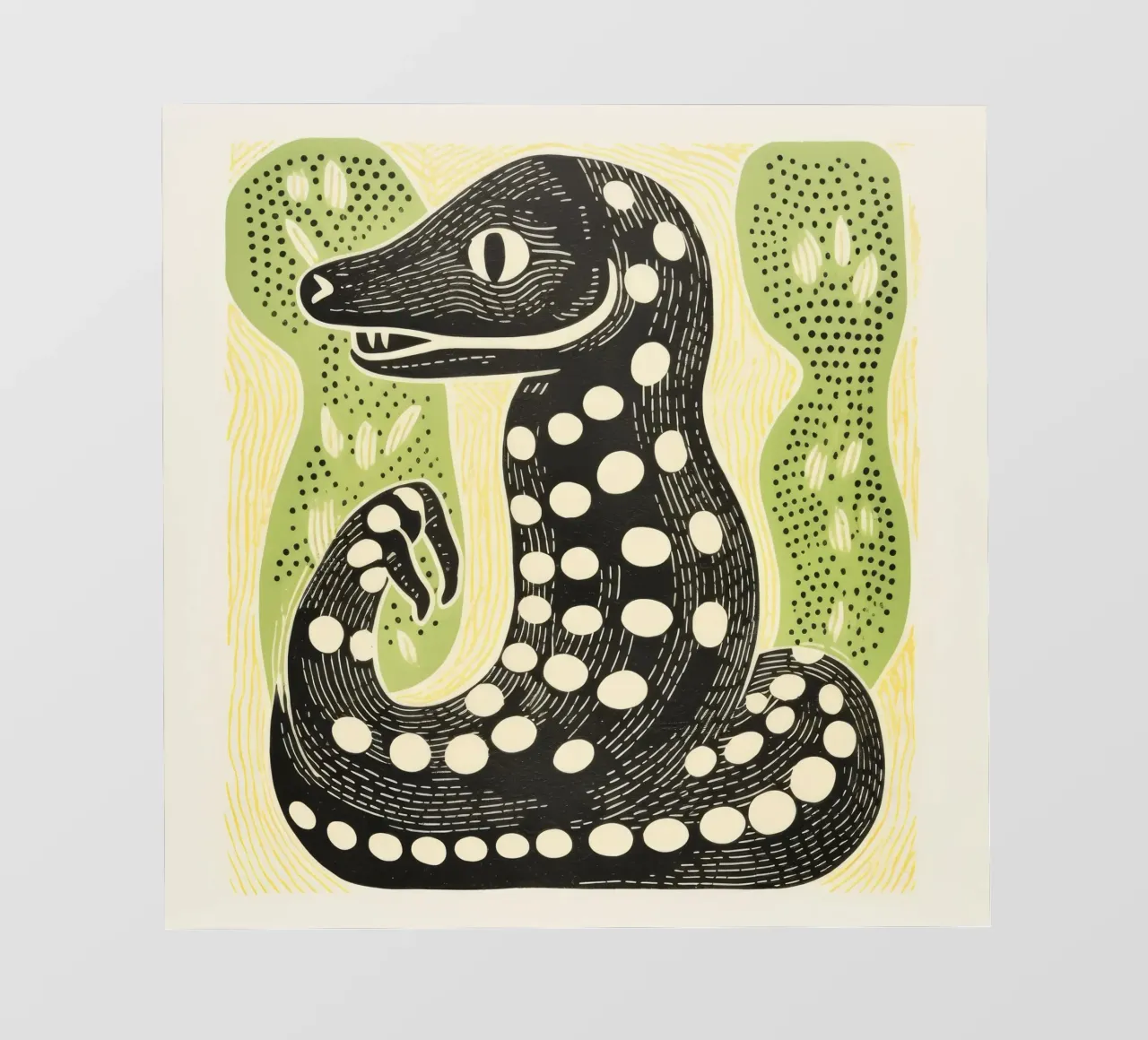 Cobra verde telo in pvc da Minimal Animal Art