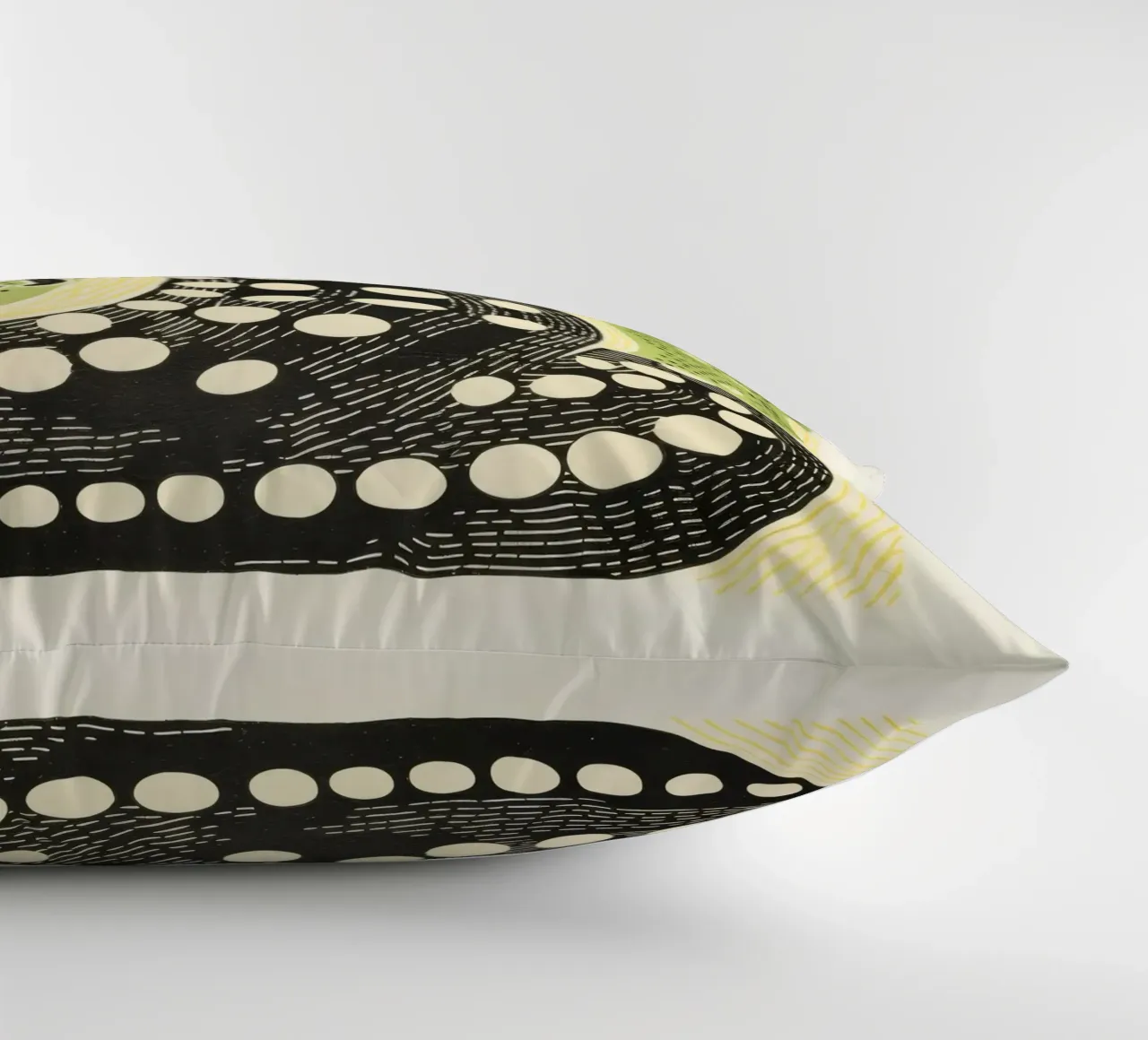 Cobra verde cuscino da Minimal Animal Art