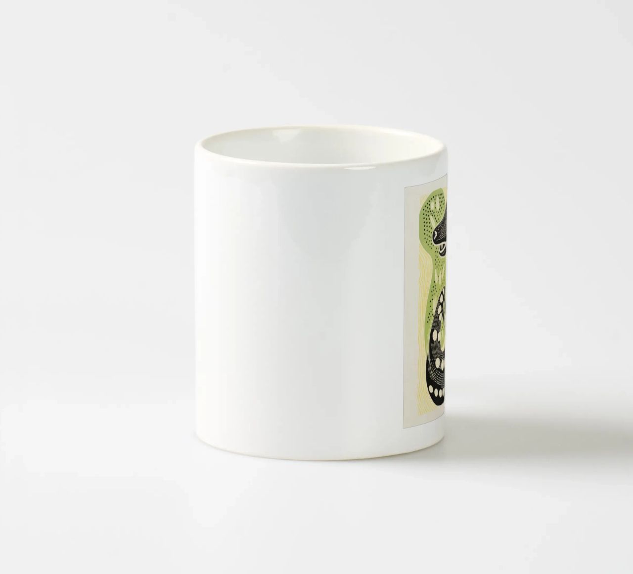 Cobra verde 3 tazza in ceramica da Minimal Animal Art