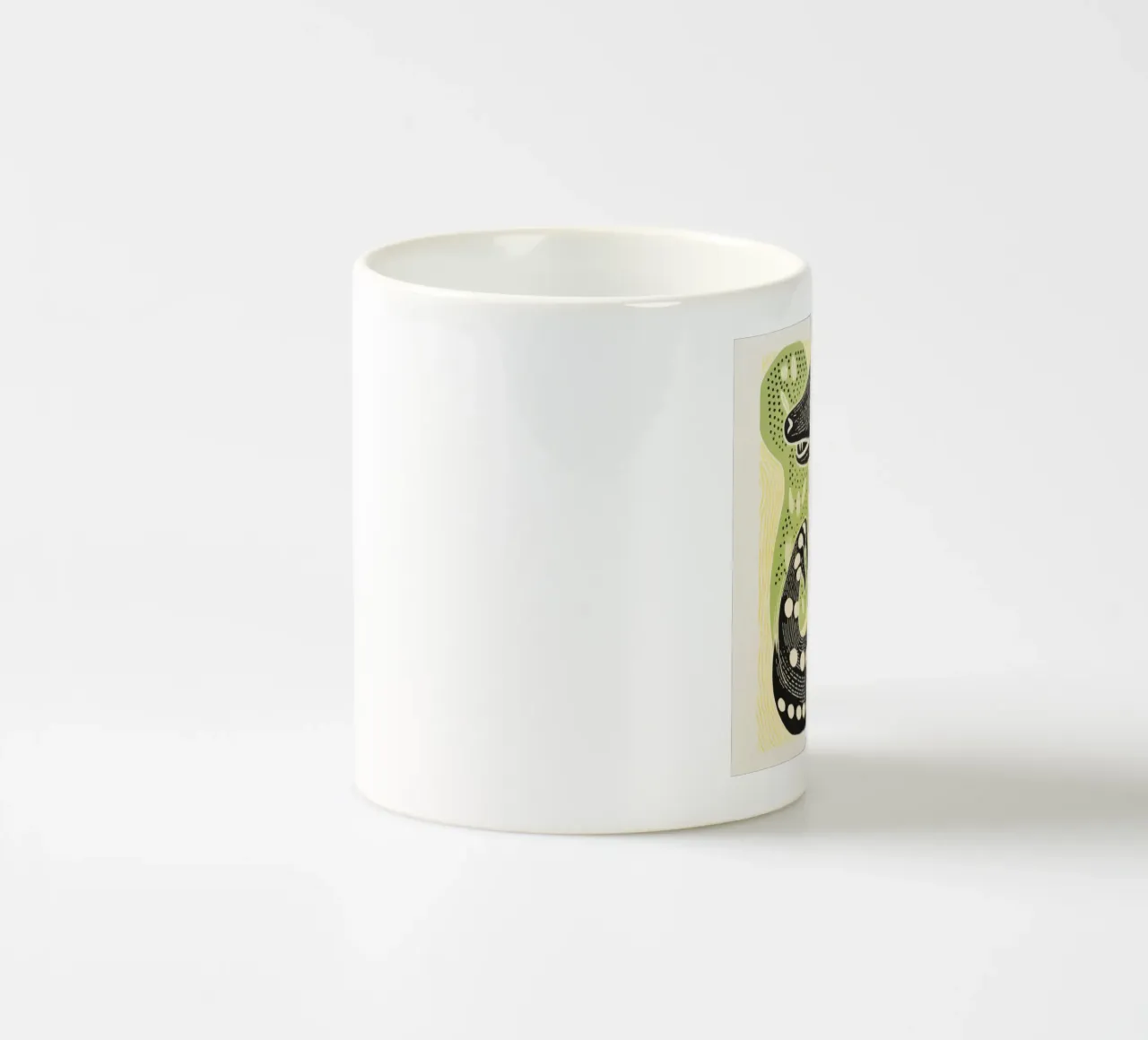 Cobra vert 3 mug en céramique de Minimal Animal Art