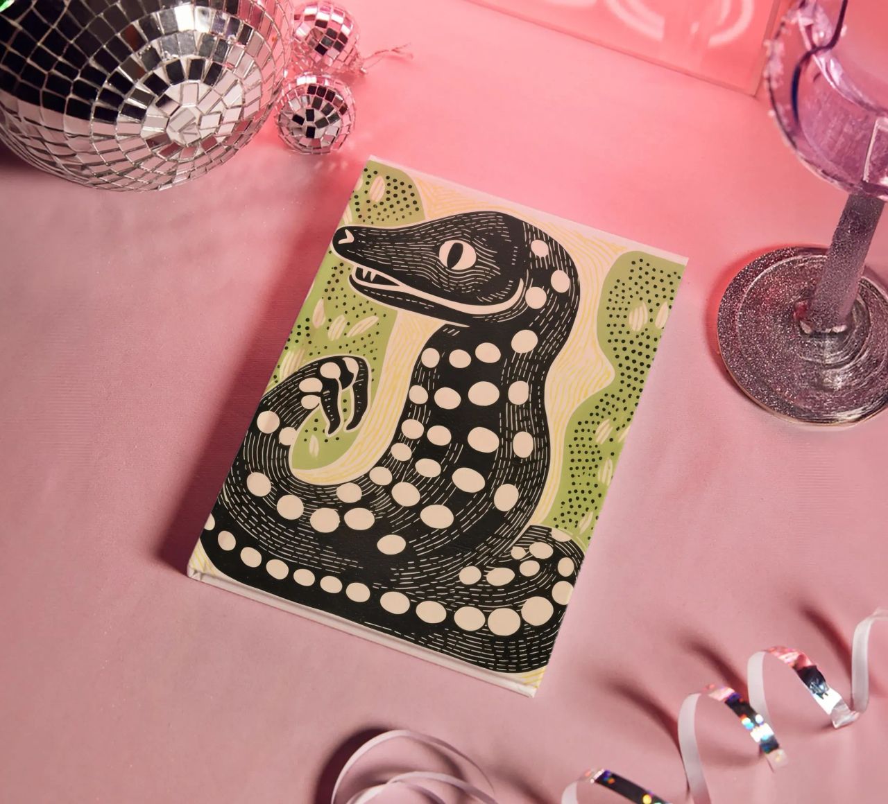 Green Cobra 3 notebook by Minimal Animal Art