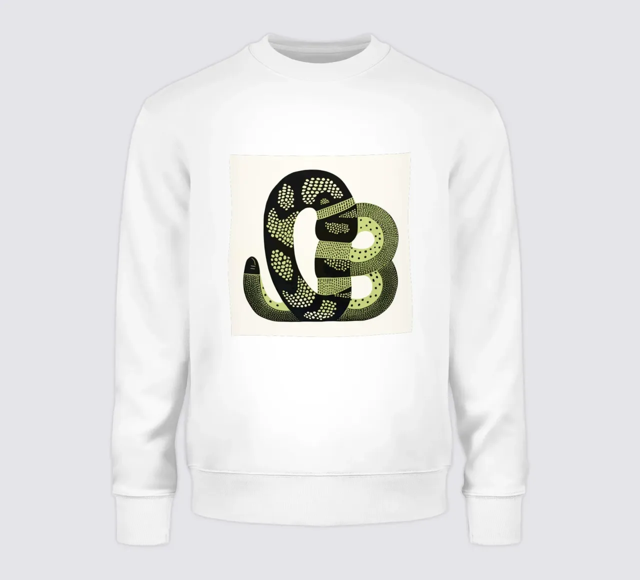 Green Cobra 4 sweatshirt by Minimal Animal Art