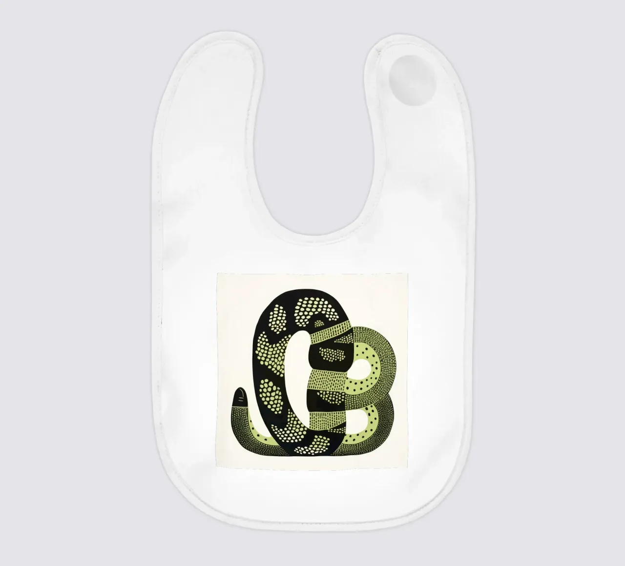 Grüne Kobra 4 Babylätzchen von Minimal Animal Art