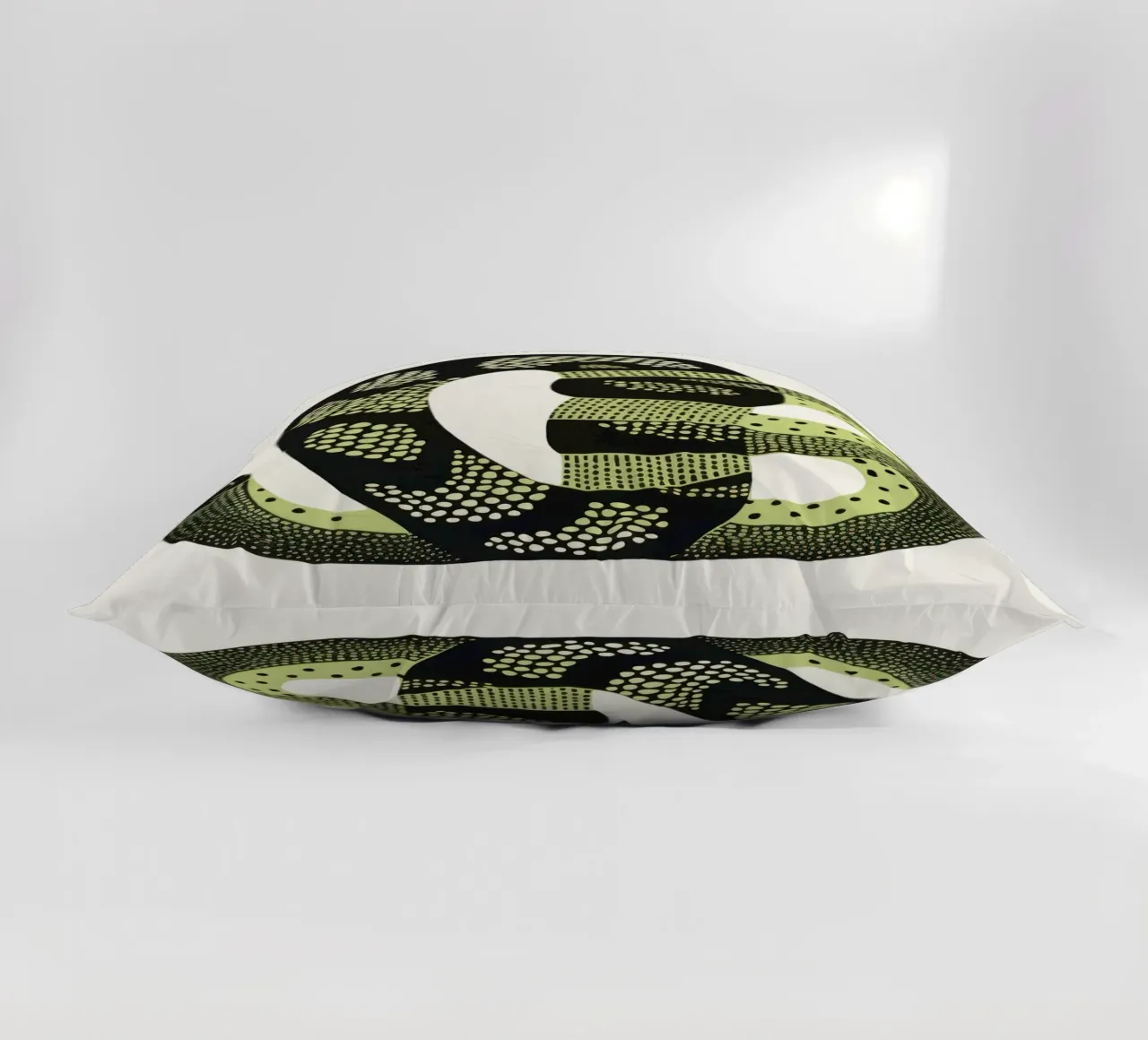 Cobra verde cuscino da Minimal Animal Art