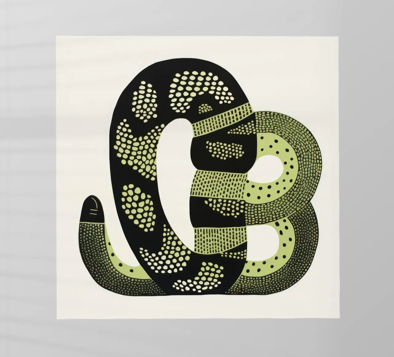 Cobra verde 4 pellicola backlit da Minimal Animal Art