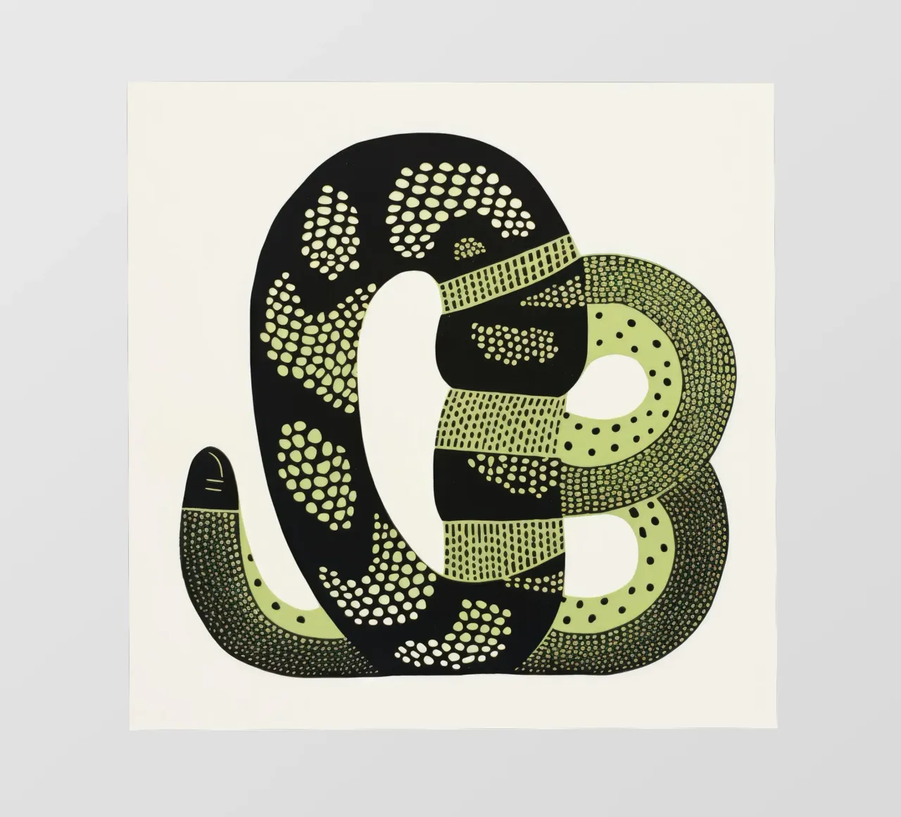 Cobra verde 4 pellicola backlit da Minimal Animal Art