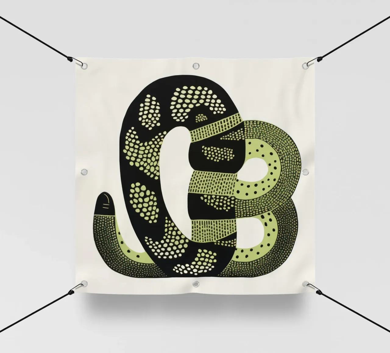 Cobra verde telo in pvc da Minimal Animal Art