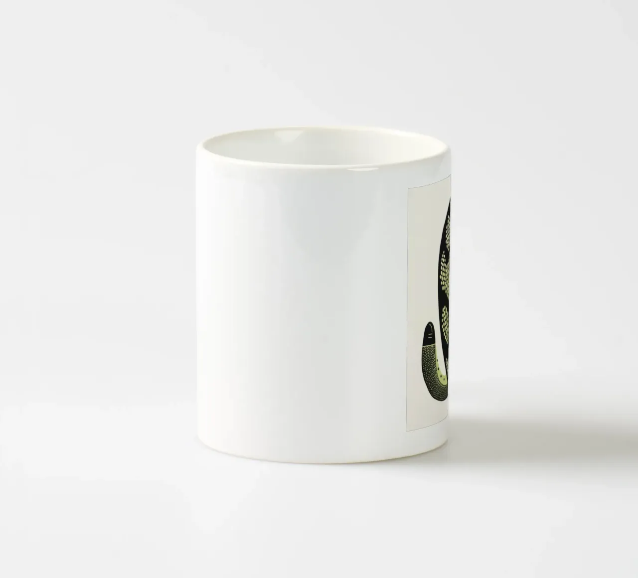 Cobra Verde 4 taza de cerámica de Minimal Animal Art