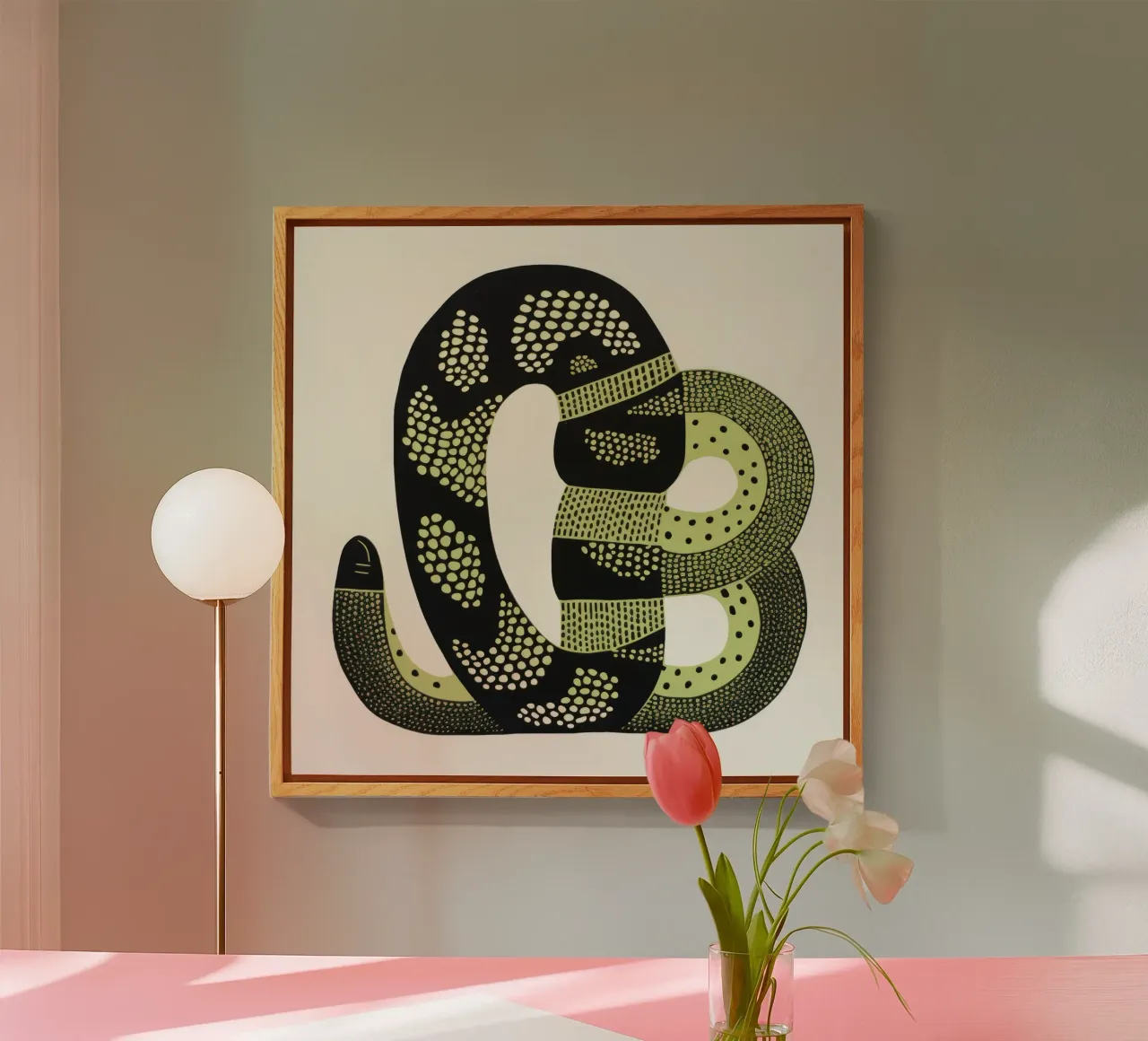 Cobra verde 4 plexiglass da Minimal Animal Art