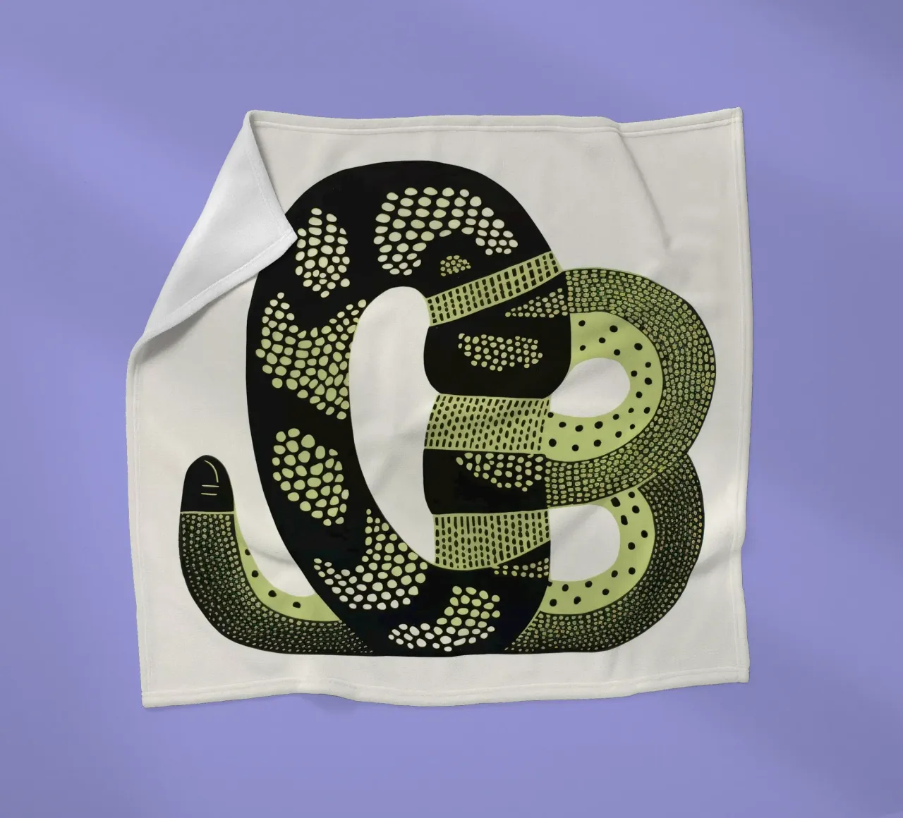 Cobra verde coperta in pile da Minimal Animal Art