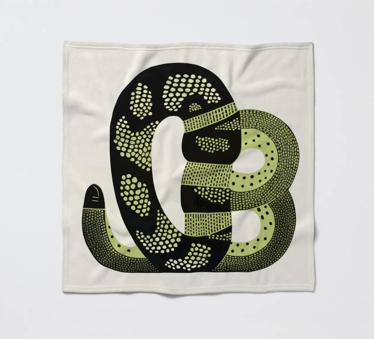 Cobra verde 4 coperta in pile da Minimal Animal Art