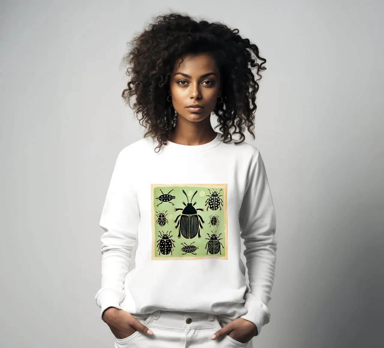 Cucaracha verde 1 sudadera de Minimal Animal Art