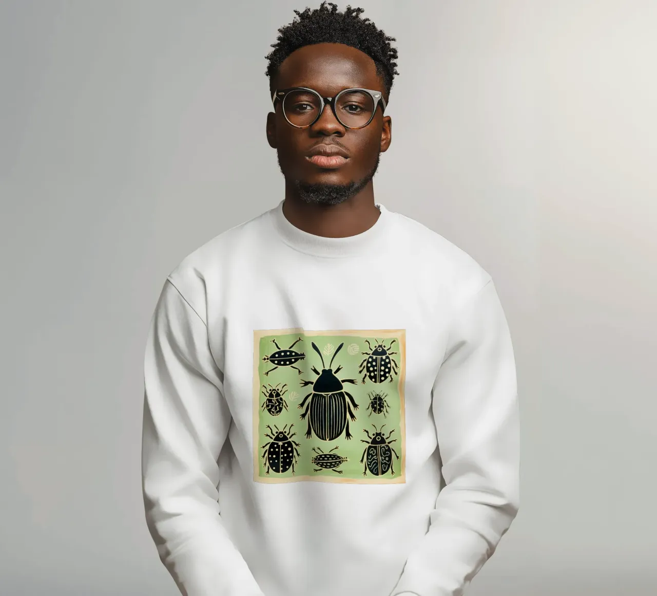 Cucaracha verde 1 sudadera de Minimal Animal Art