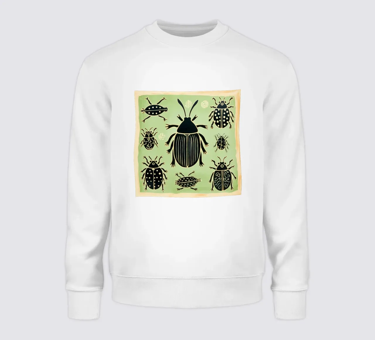 Scarafaggi verdi felpa da Minimal Animal Art