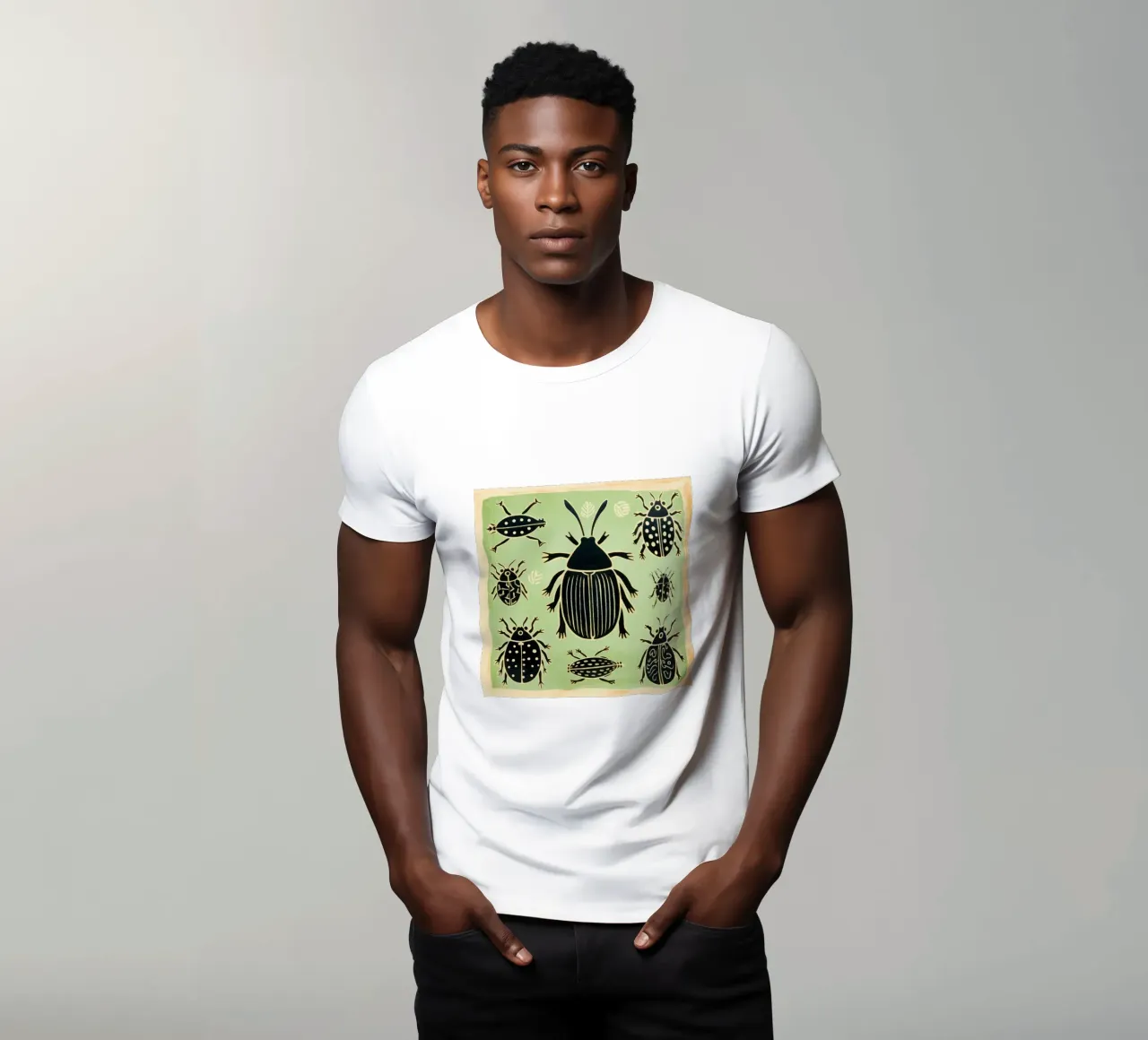 Cucaracha verde 1 camiseta de Minimal Animal Art