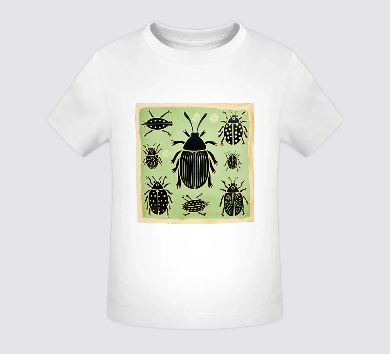 Cucaracha verde 1 camiseta de bebé de Minimal Animal Art