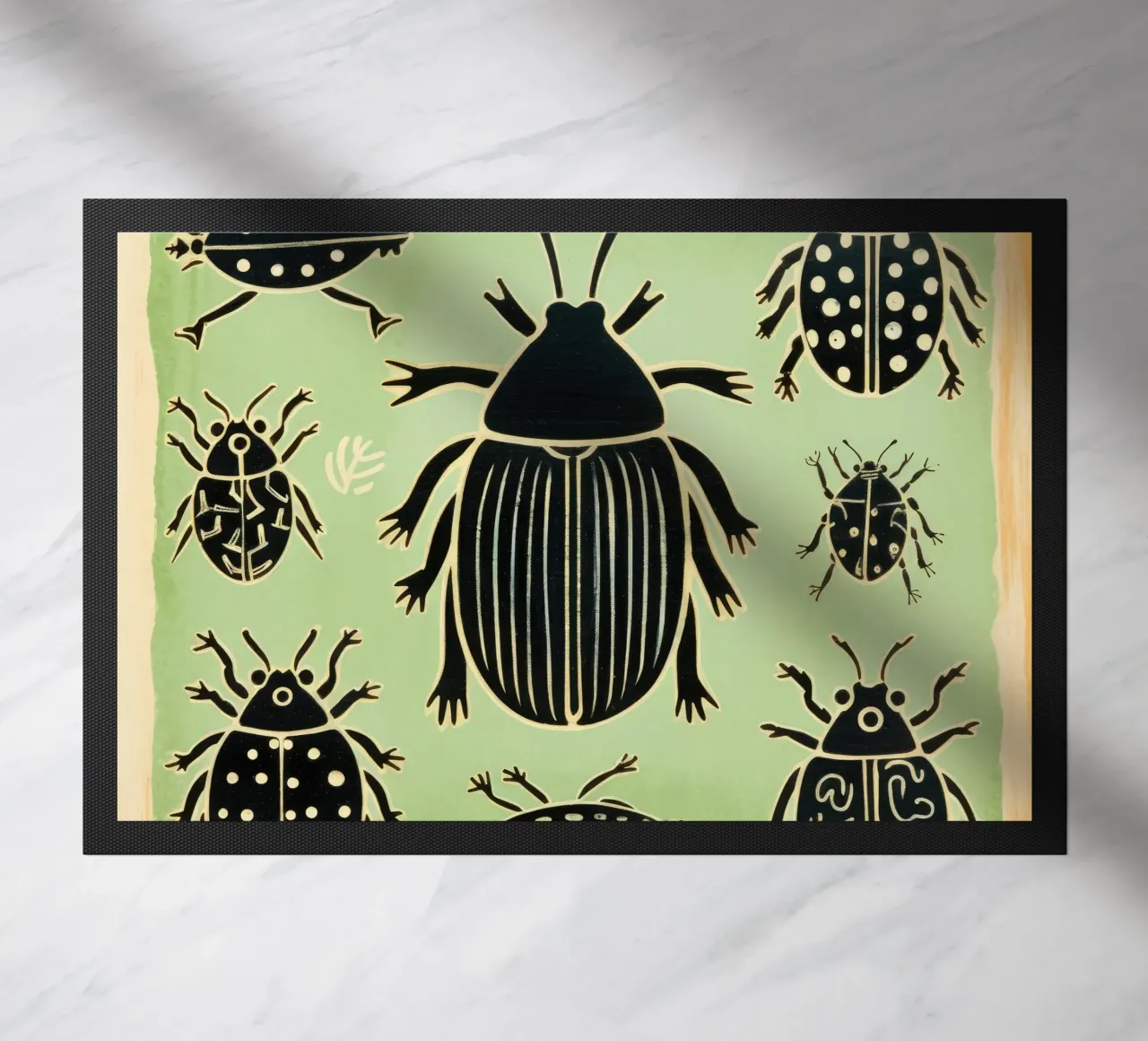 Scarafaggi verdi zerbino da Minimal Animal Art