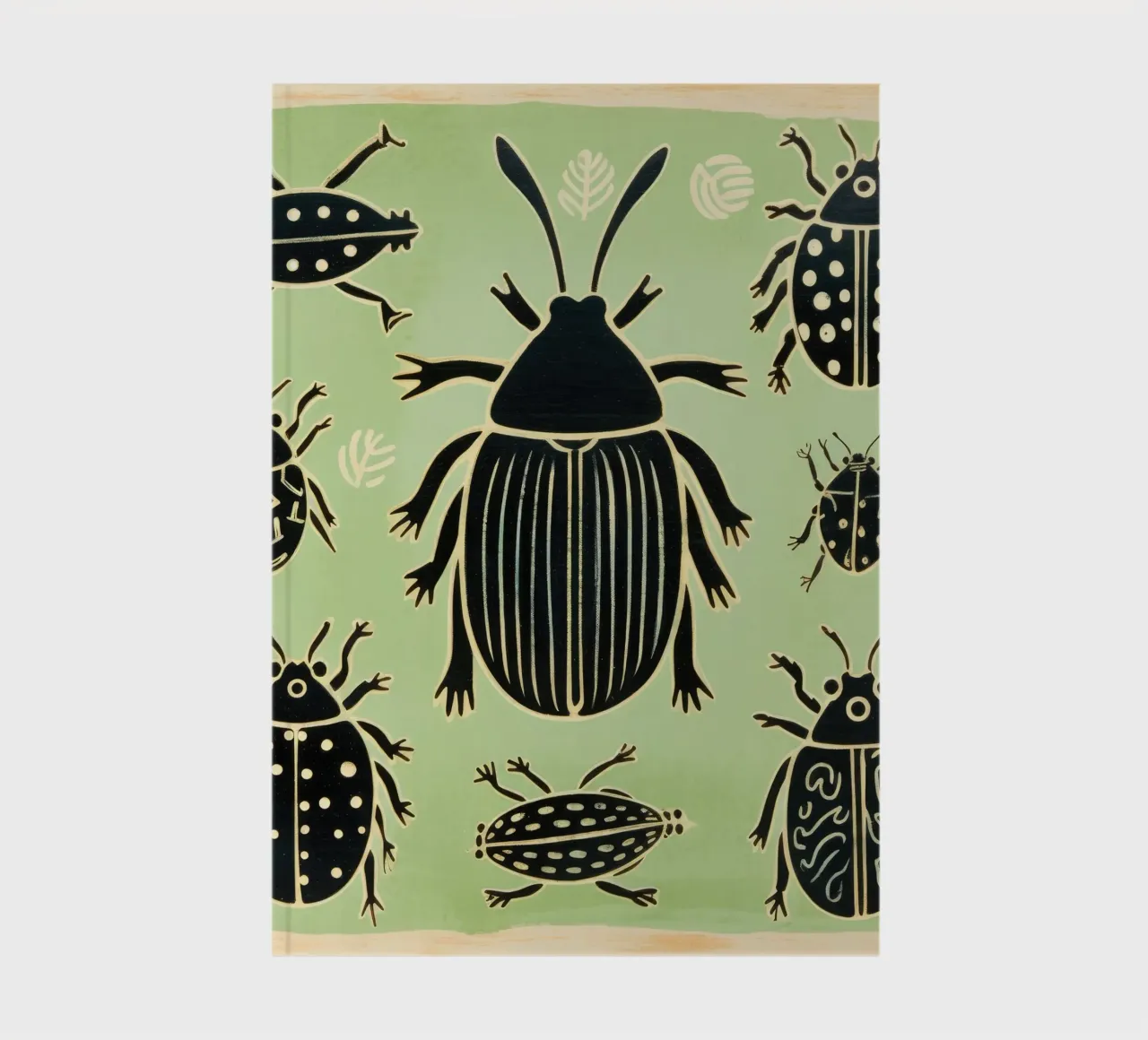 Green Cockroach 1 notebook by Minimal Animal Art