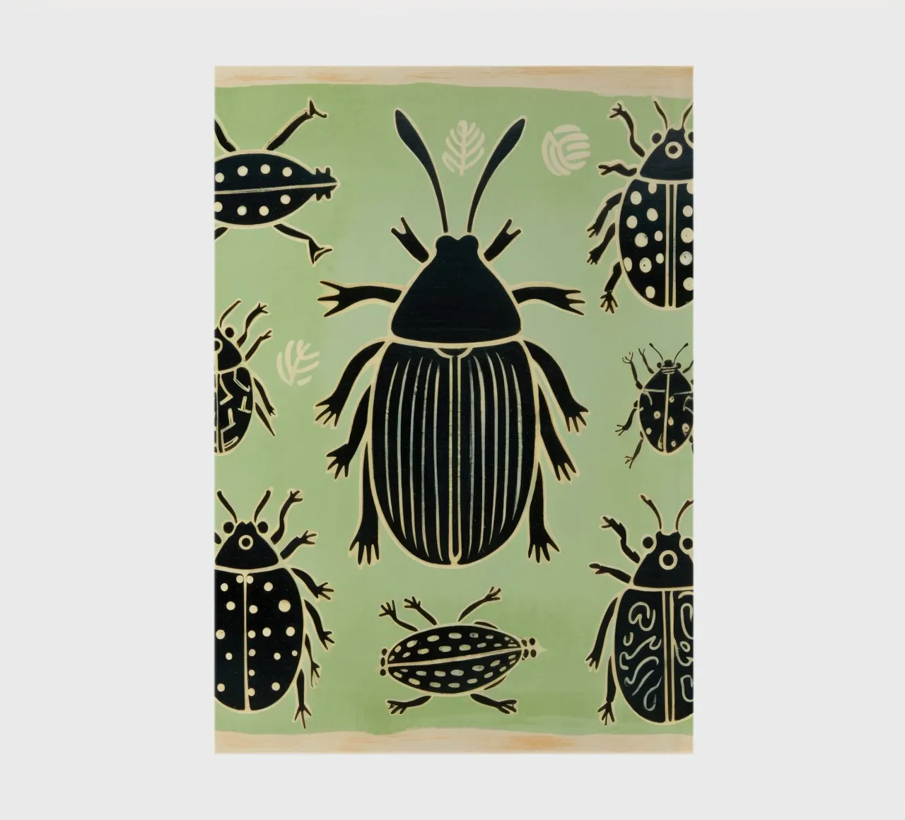 Green Cockroach 1 notebook by Minimal Animal Art