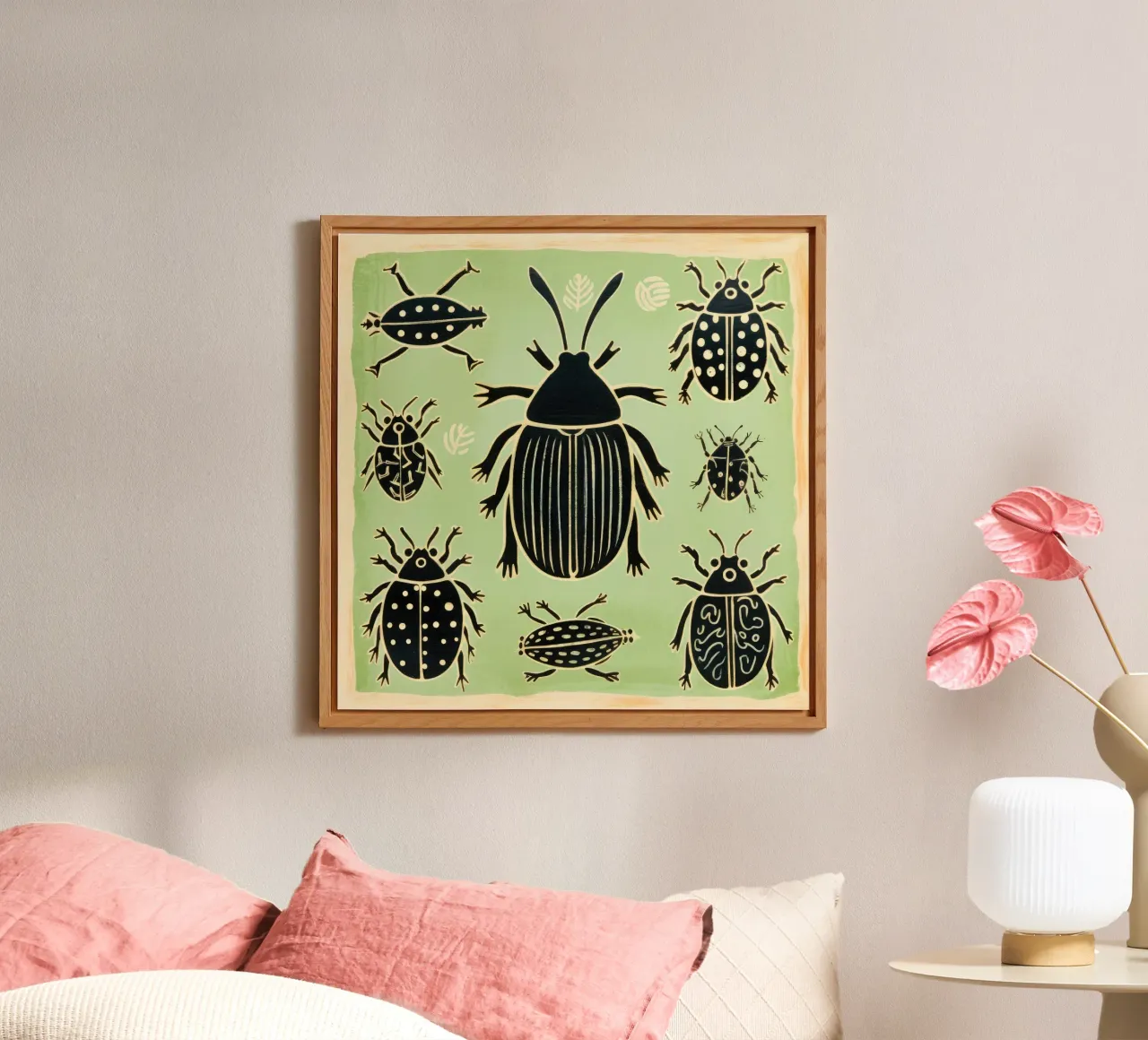 Cucaracha verde 1 aluminio dibond de Minimal Animal Art