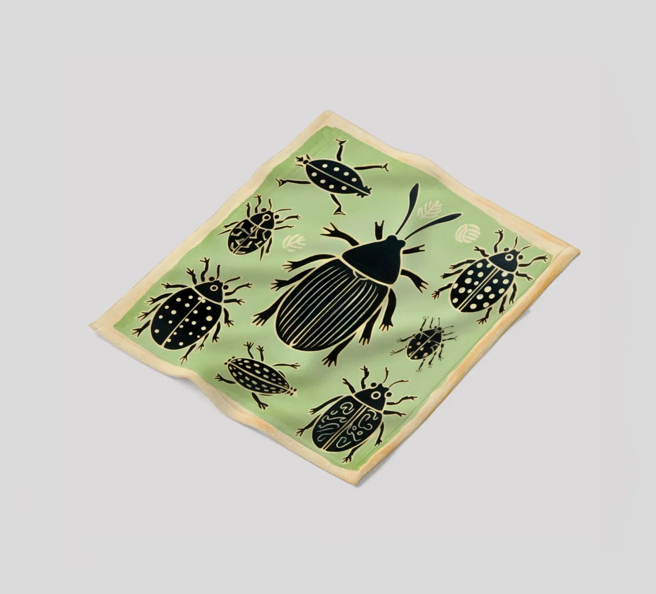 Scarafaggio verde 1 coperta in pile da Minimal Animal Art