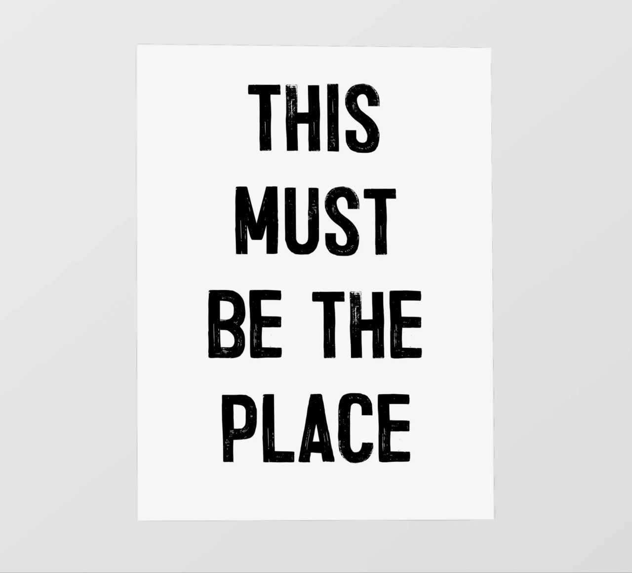 "THIS MUST BE THE PLACE" telo in pvc da ramosashop