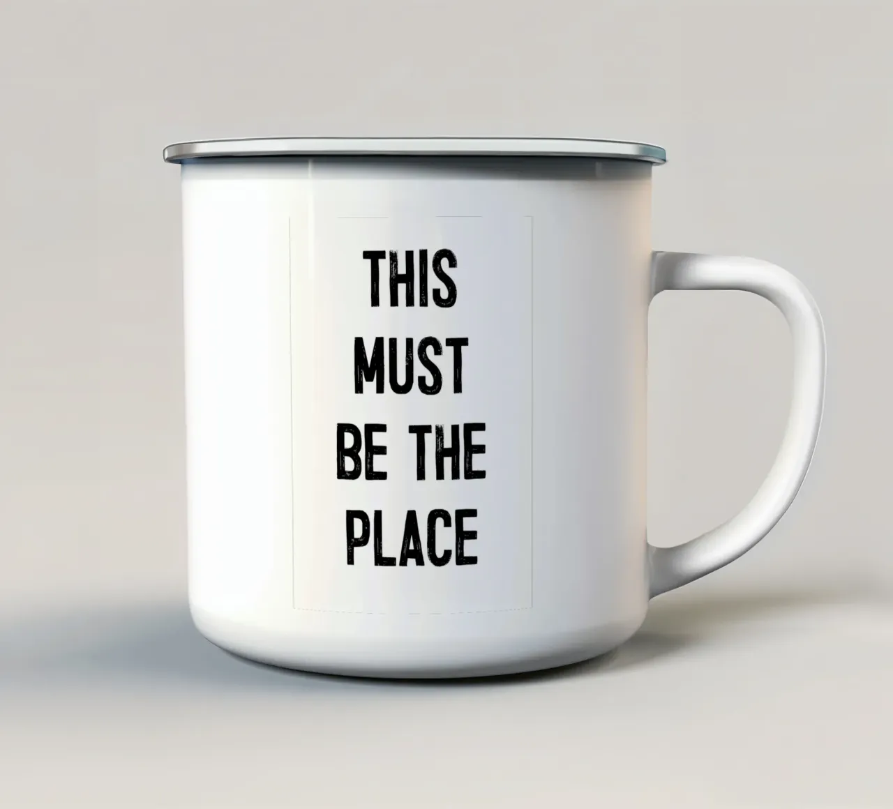"THIS MUST BE THE PLACE" Emaille Tasse von ramosashop