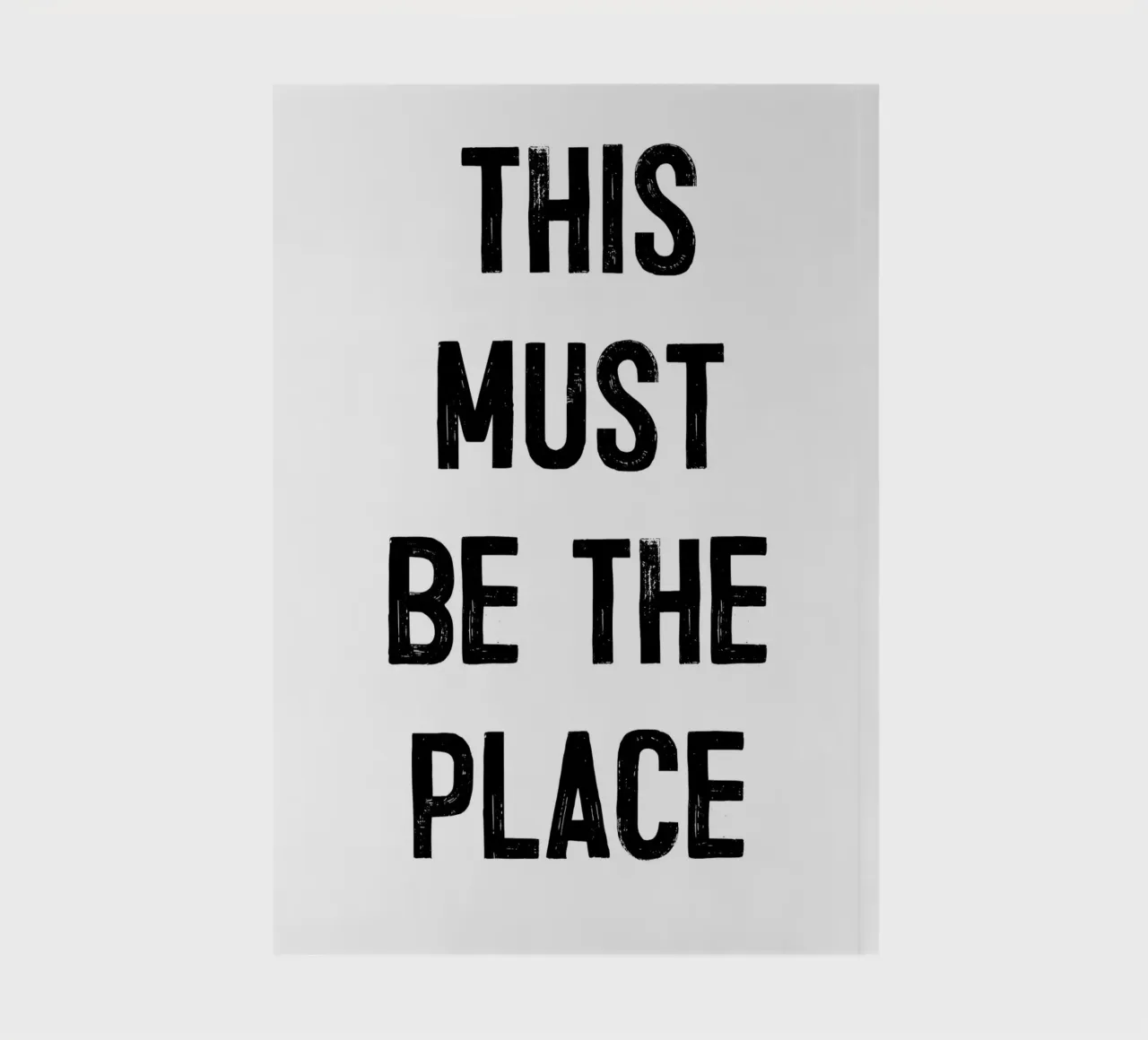 "THIS MUST BE THE PLACE" carnet de notes de ramosashop