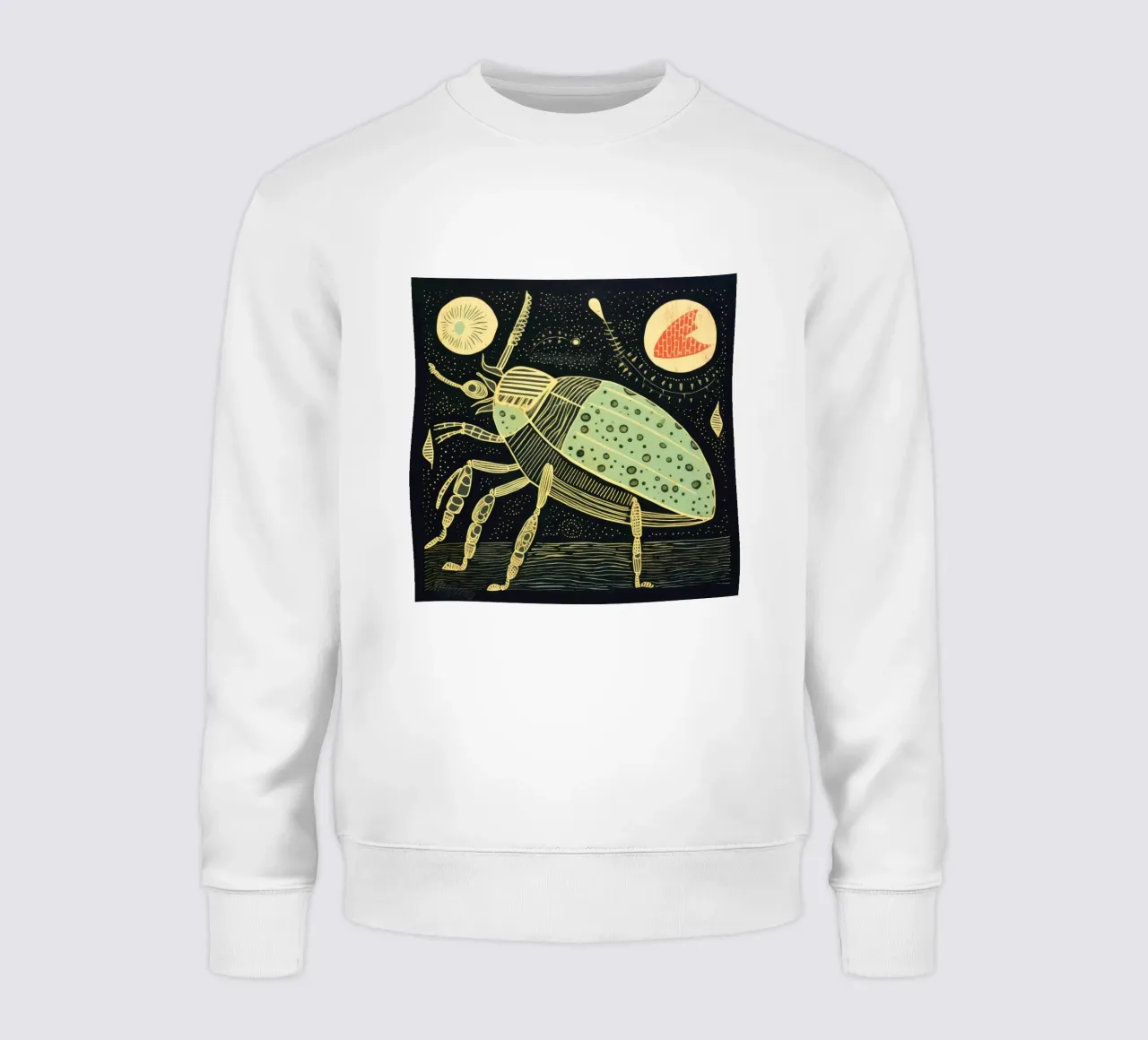 Groene kakkerlak sweatshirt van Minimal Animal Art