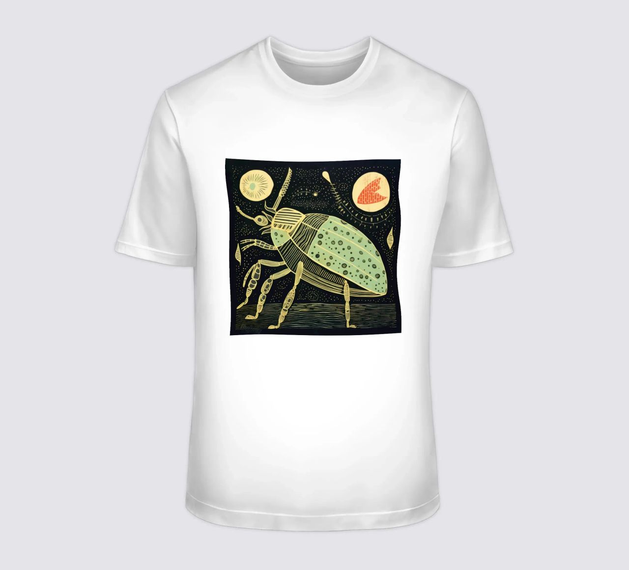 Cucaracha verde 2 camiseta de Minimal Animal Art