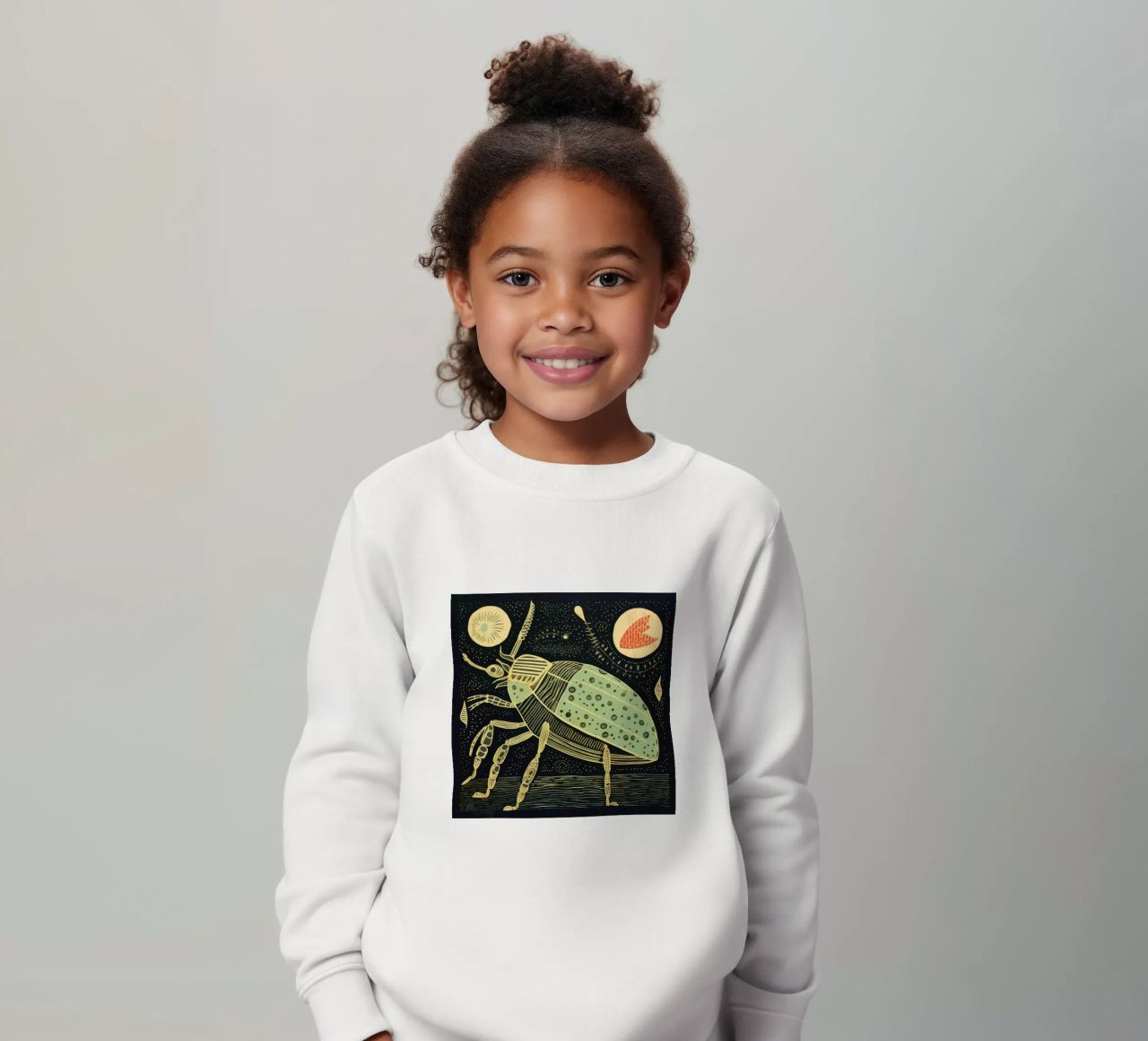 Cucaracha verde 2 sudadera para niño de Minimal Animal Art