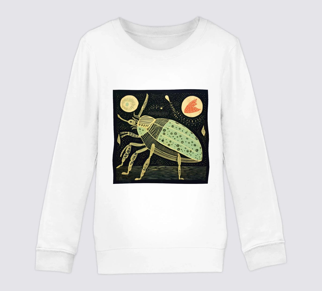 Cucaracha verde 2 sudadera para niño de Minimal Animal Art