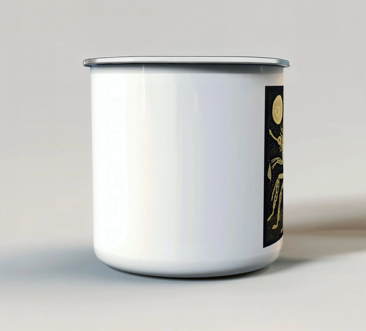 Scarafaggio verde 2 tazza in smalto da Minimal Animal Art