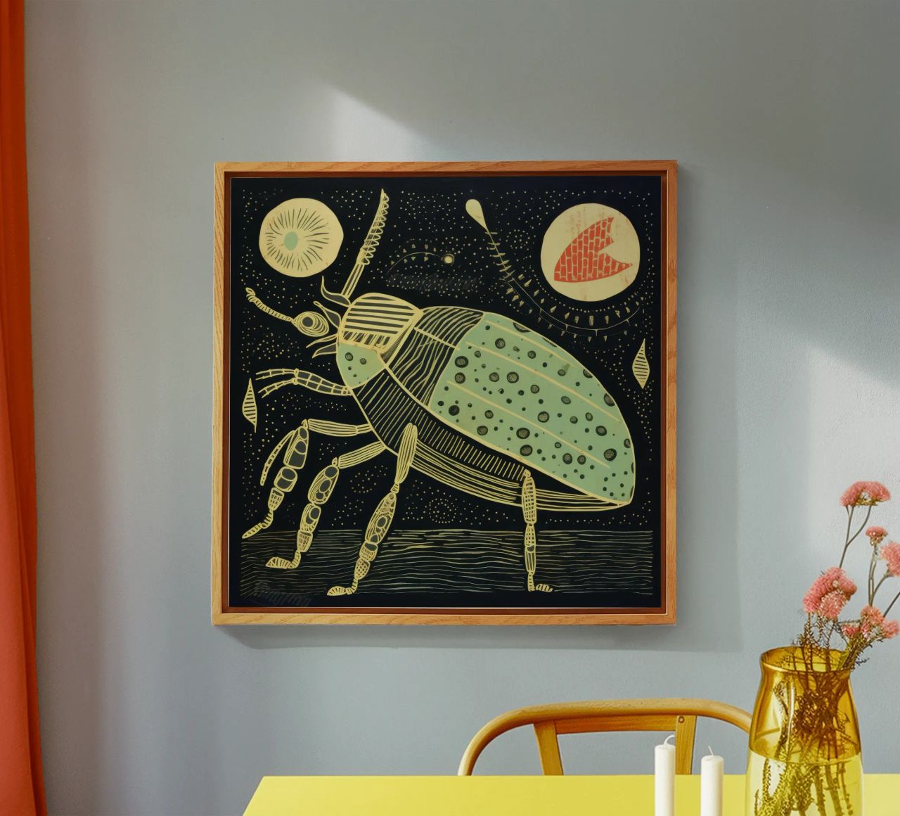 Cucaracha verde 2 metacrilato de Minimal Animal Art