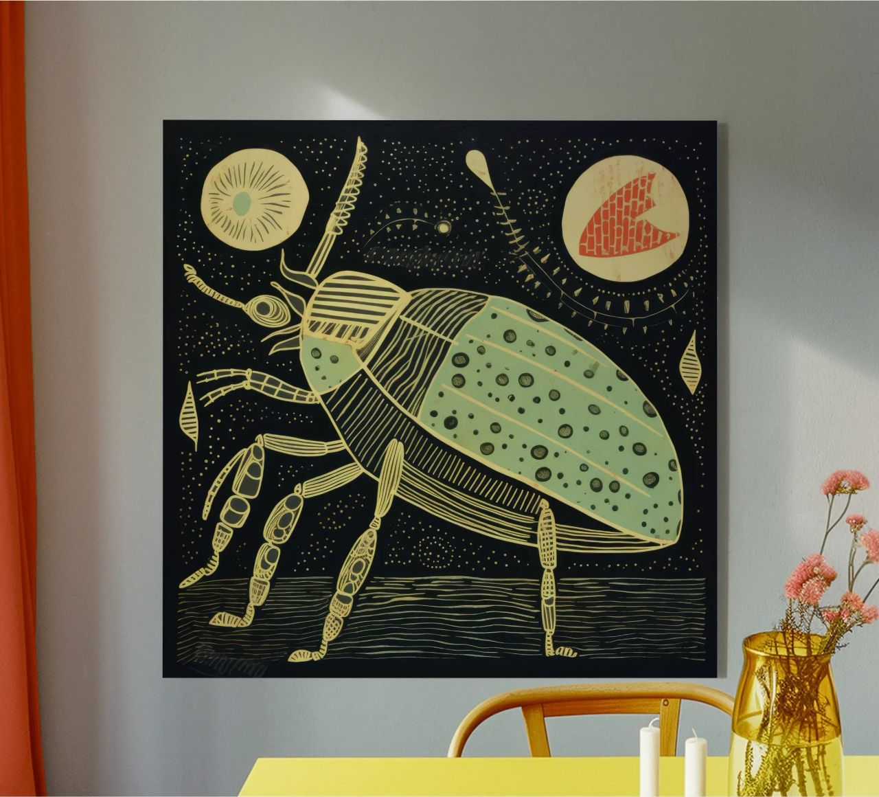 Cucaracha verde 2 metacrilato de Minimal Animal Art