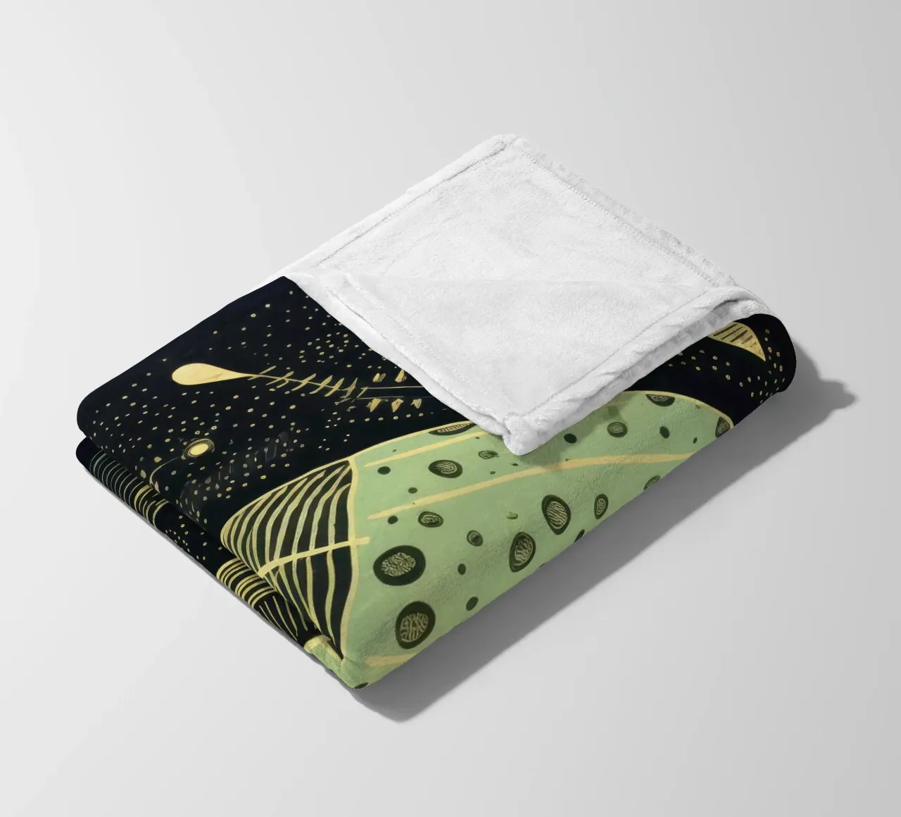 Scarafaggio verde 2 coperta in pile da Minimal Animal Art