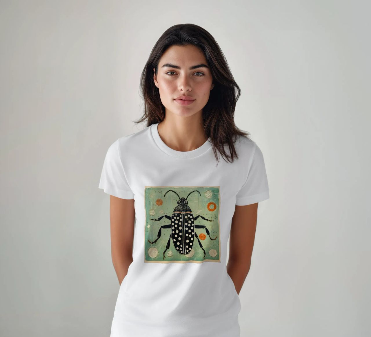 Cucaracha verde 3 camiseta de Minimal Animal Art