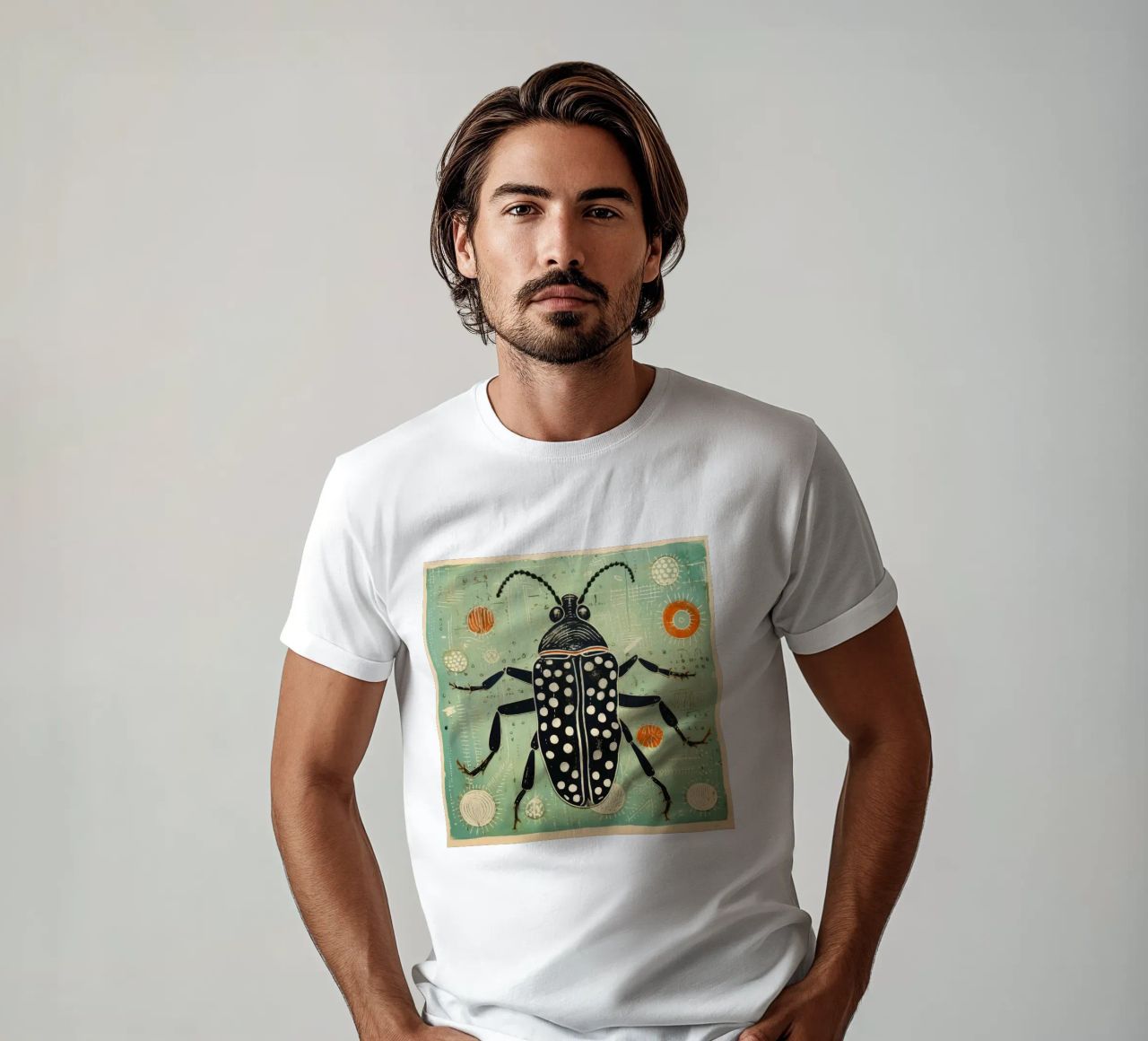 Cucaracha verde 3 camiseta de Minimal Animal Art