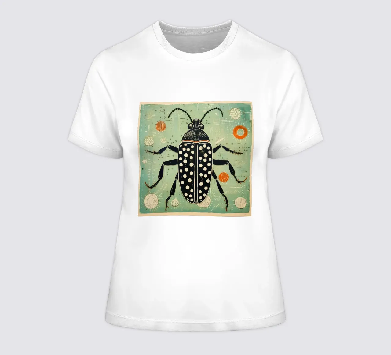 Cucaracha verde 3 camiseta de mujer de Minimal Animal Art
