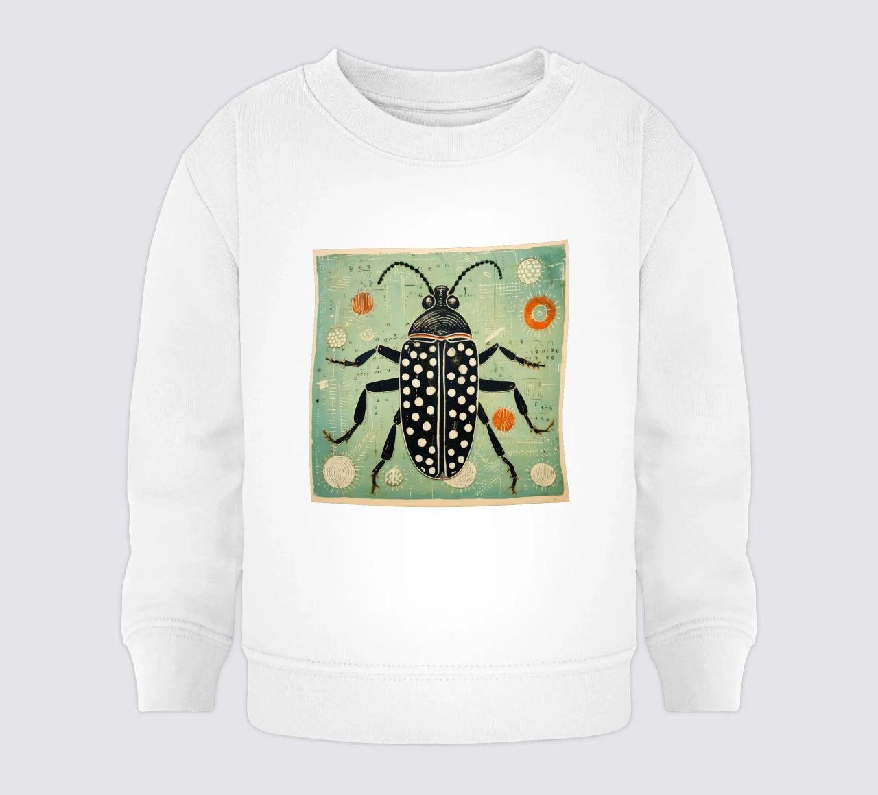 Scarafaggio verde 3 felpa neonato da Minimal Animal Art